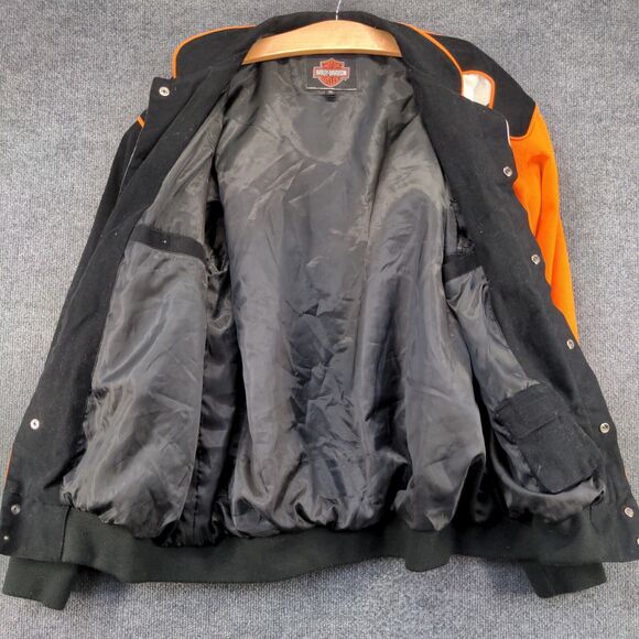 Harley-Davidson Men's Motorcycle Jacket XL Multicolor Cotton Lined Snap Closure - Picture 6 of 16